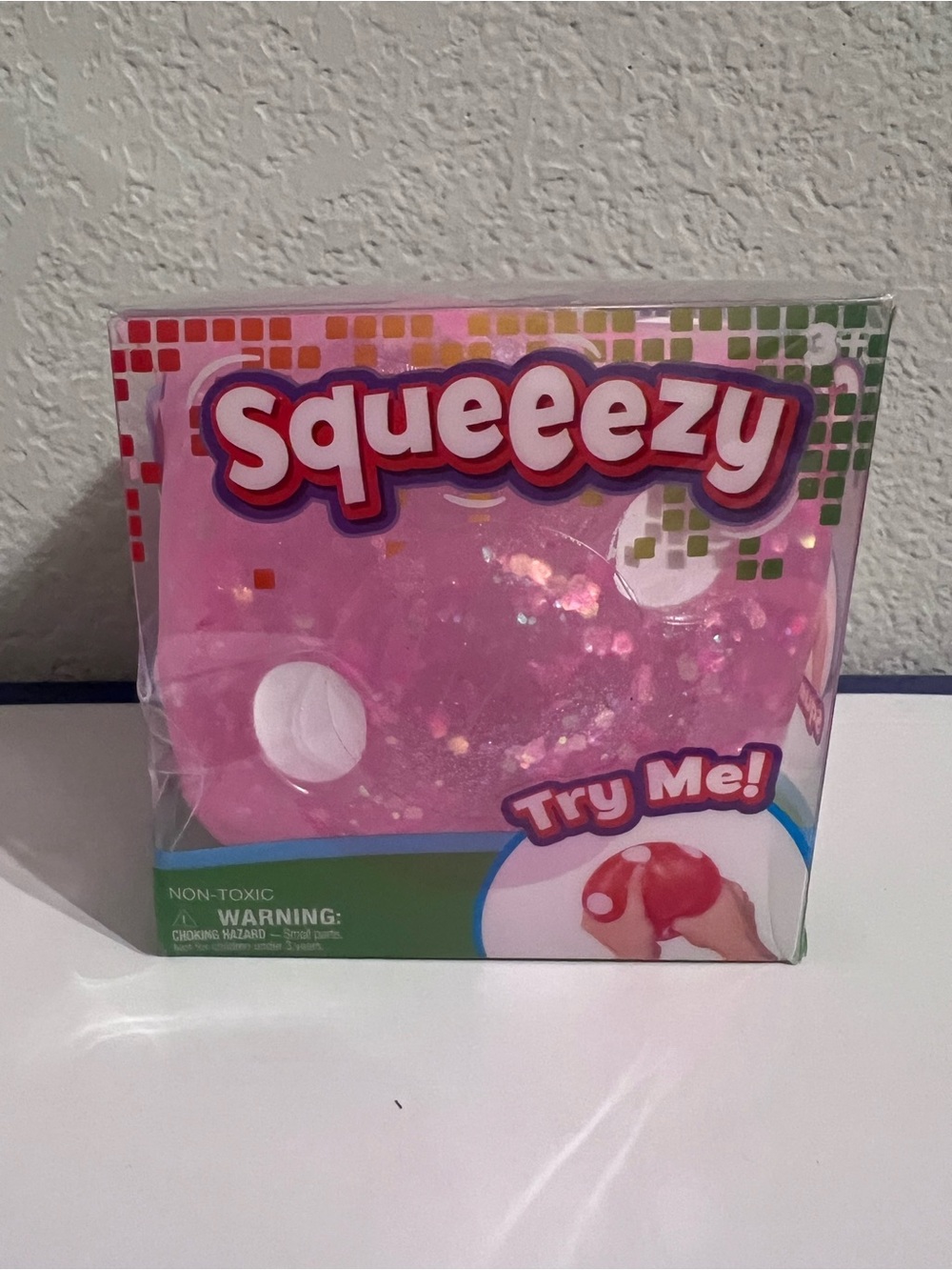 Authentic Squeeezy Pink Glitter Dice Squishy!🩷🎲🩷🎲